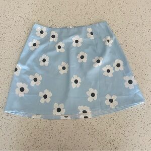 Princess Polly/ Blue Floral A-Line Skirt